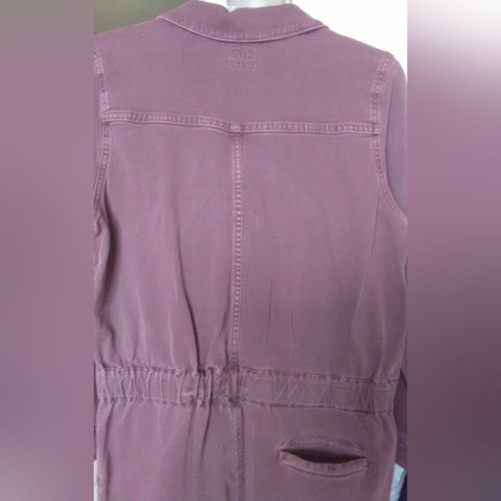 BNWT ORGANIC DENIM JUMPSUIT BY FAHERTY DYED MAROON ZIP/ BUTTON (XS & M AVAIL.) - Picture 13 of 14